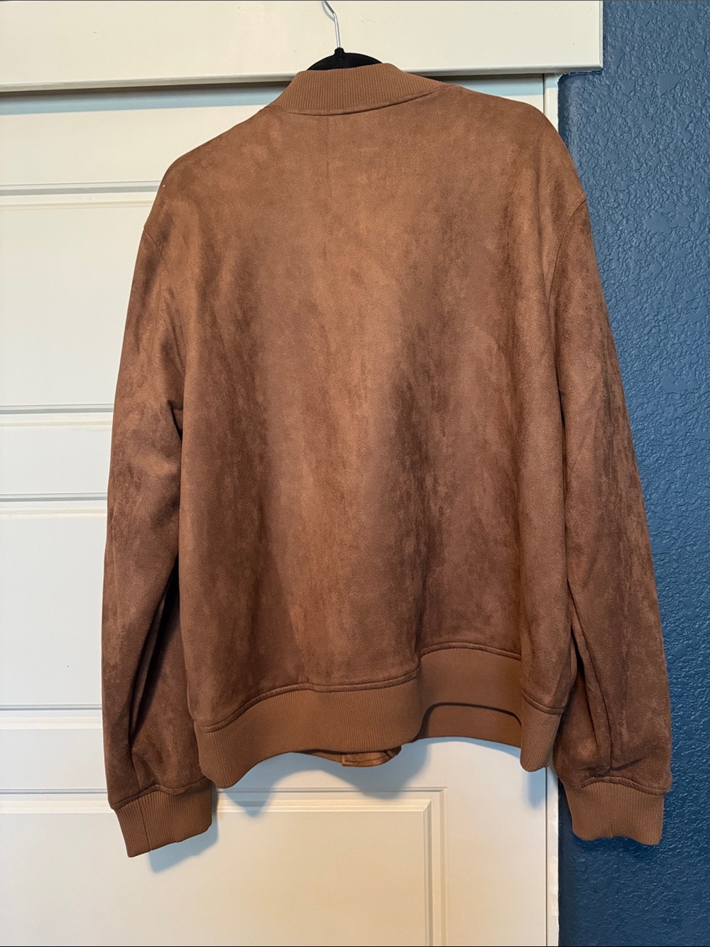 Goodfellow & Co Chestnut Brown Suede-Style Bomber Jacket - Picture 3 of 3